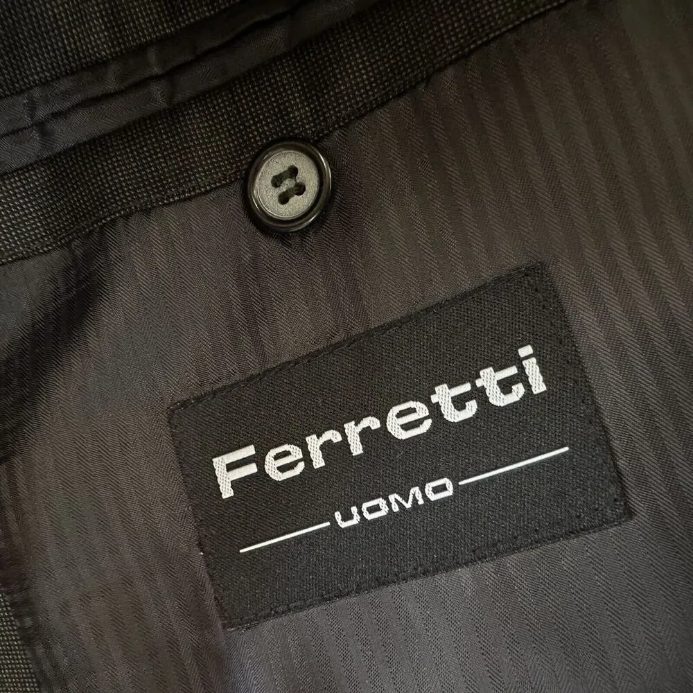ferretti uomo mens size 44R gray wool blazer coat